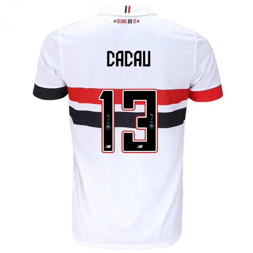 Danxen Kid Cacau #13 White Red Black Home Jersey 2024/25 T-Shirt