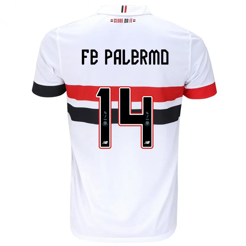 Danxen Kid Fe Palermo #14 White Red Black Home Jersey 2024/25 T-Shirt