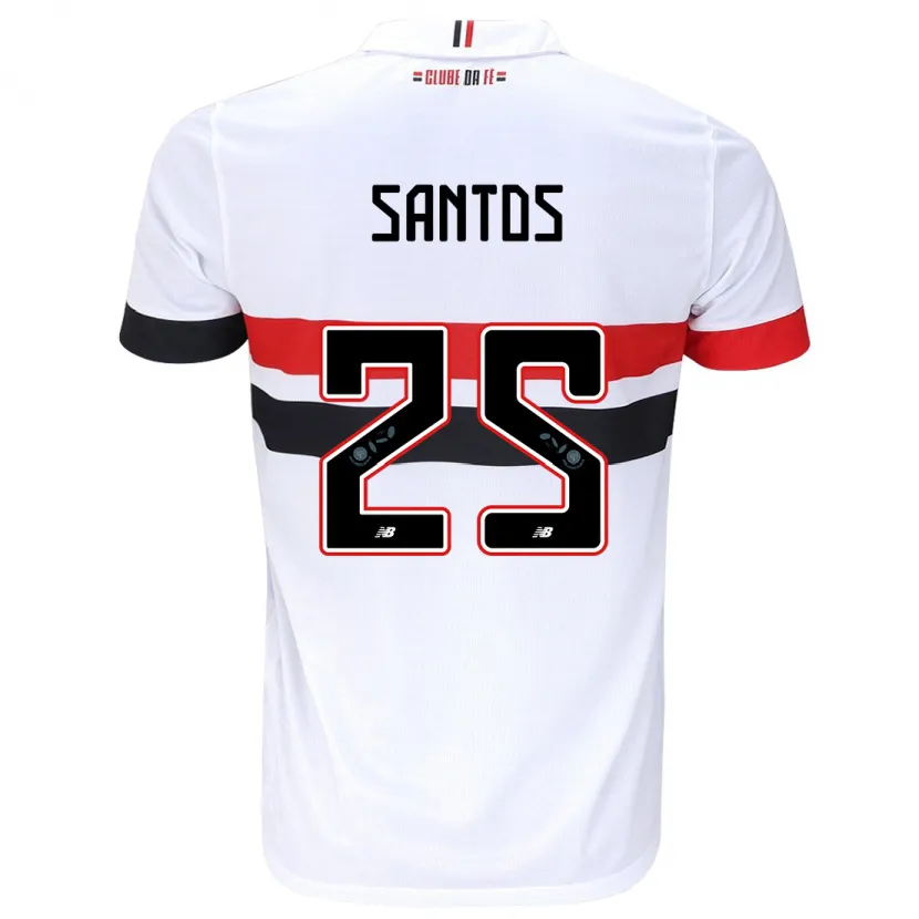 Danxen Kid Mariana Santos #25 White Red Black Home Jersey 2024/25 T-Shirt