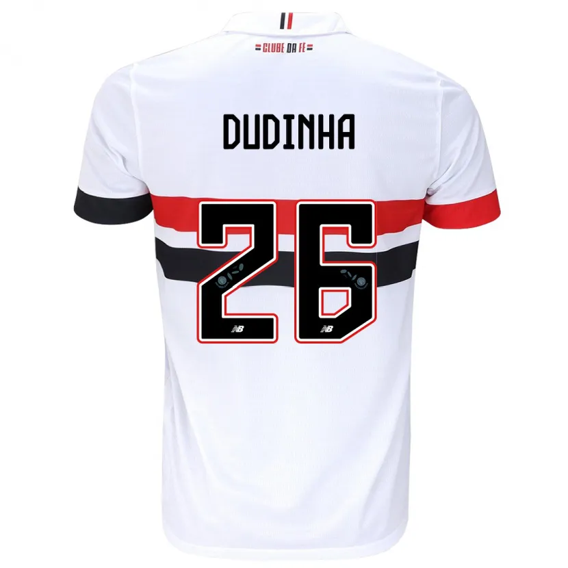 Danxen Kid Dudinha #26 White Red Black Home Jersey 2024/25 T-Shirt