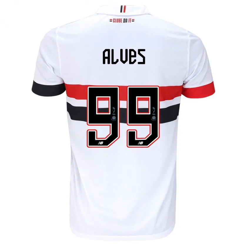 Danxen Kid Letícia Alves #99 White Red Black Home Jersey 2024/25 T-Shirt