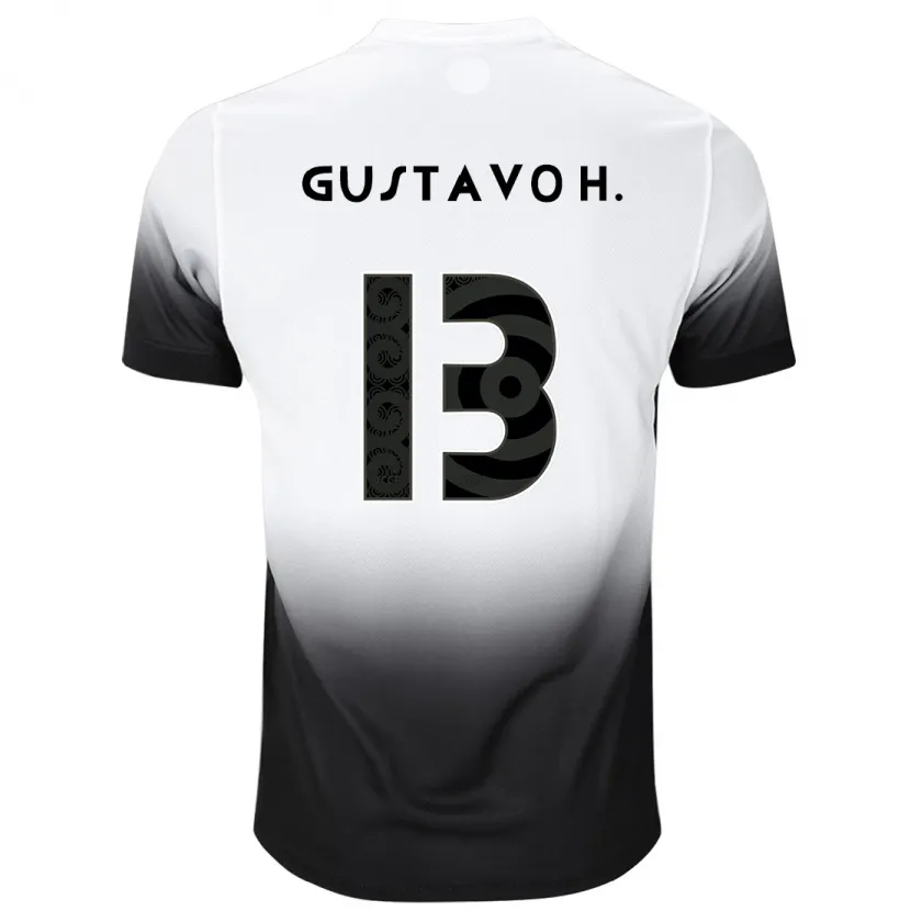 Danxen Kid Gustavo Henrique #13 White Black Home Jersey 2024/25 T-Shirt