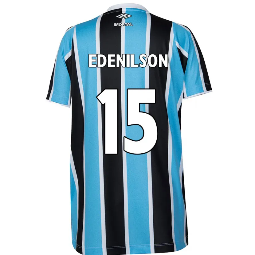 Danxen Kid Edenilson #15 Blue Black White Home Jersey 2024/25 T-Shirt