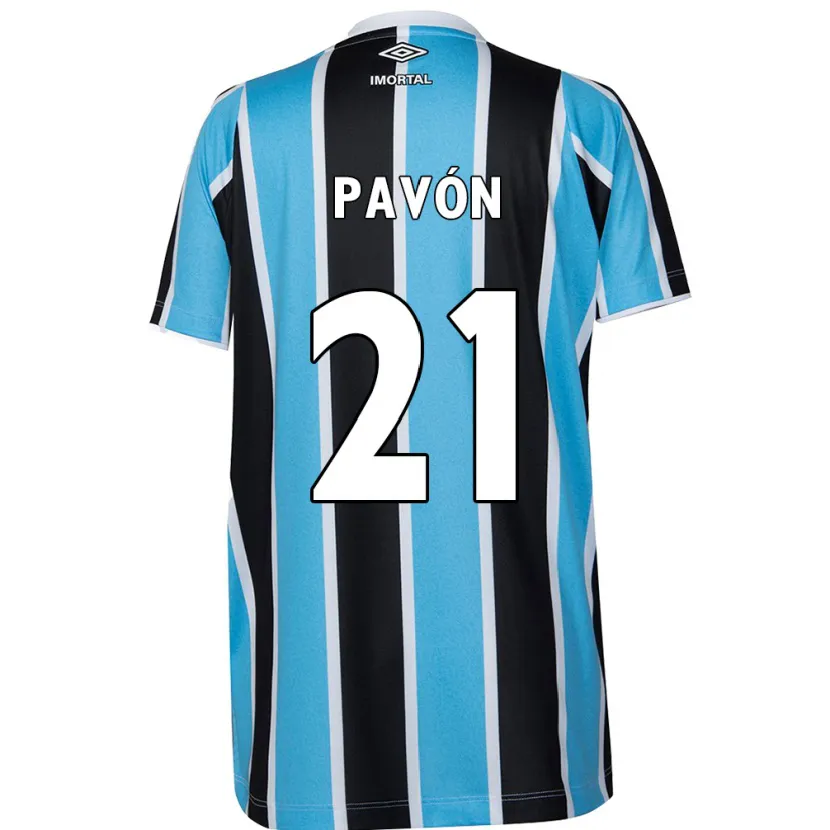 Danxen Kid Cristian Pavón #21 Blue Black White Home Jersey 2024/25 T-Shirt