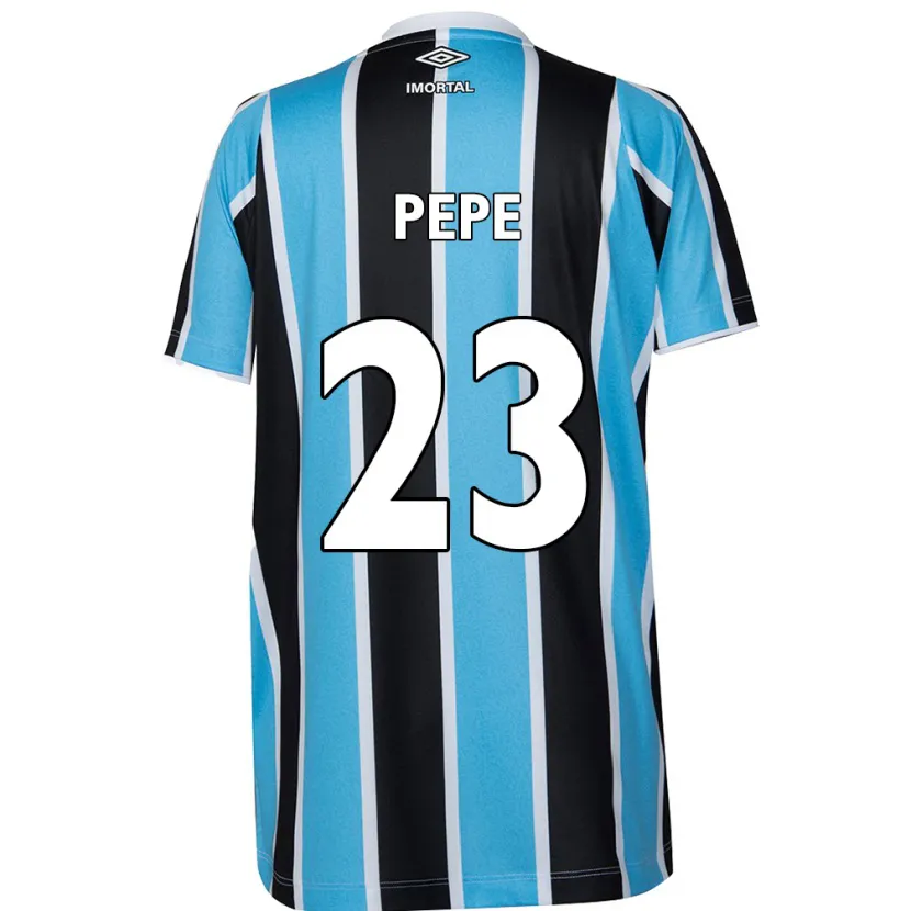 Danxen Kid Pepê #23 Blue Black White Home Jersey 2024/25 T-Shirt