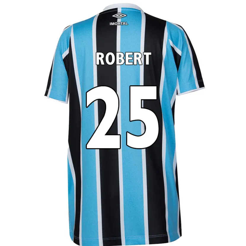 Danxen Kid Jhonata Robert #25 Blue Black White Home Jersey 2024/25 T-Shirt