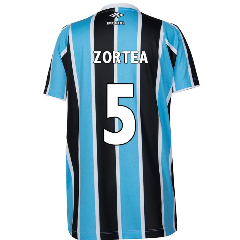 Danxen Kid Bernardo Zortea #5 Blue Black White Home Jersey 2024/25 T-Shirt