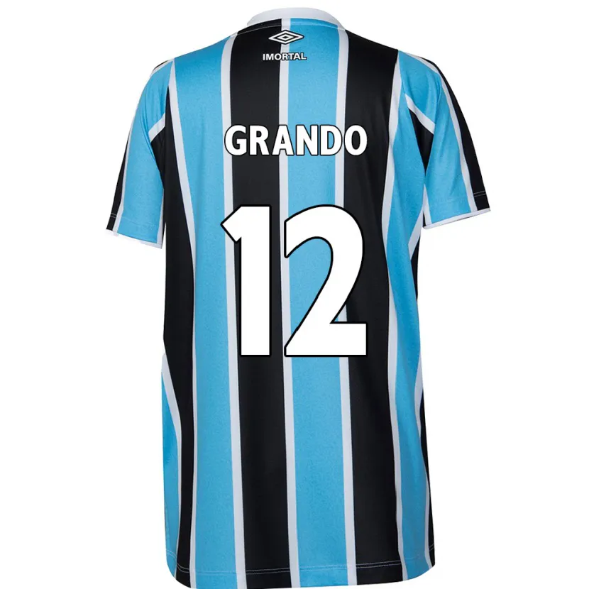 Danxen Kid Gabriel Grando #12 Blue Black White Home Jersey 2024/25 T-Shirt