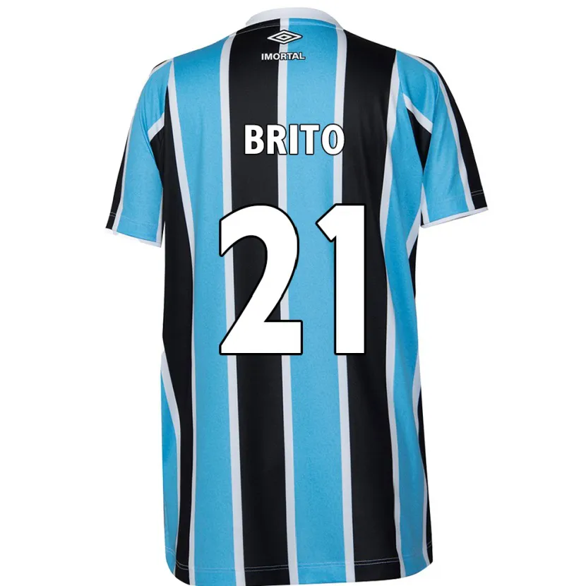 Danxen Kid Brito #21 Blue Black White Home Jersey 2024/25 T-Shirt