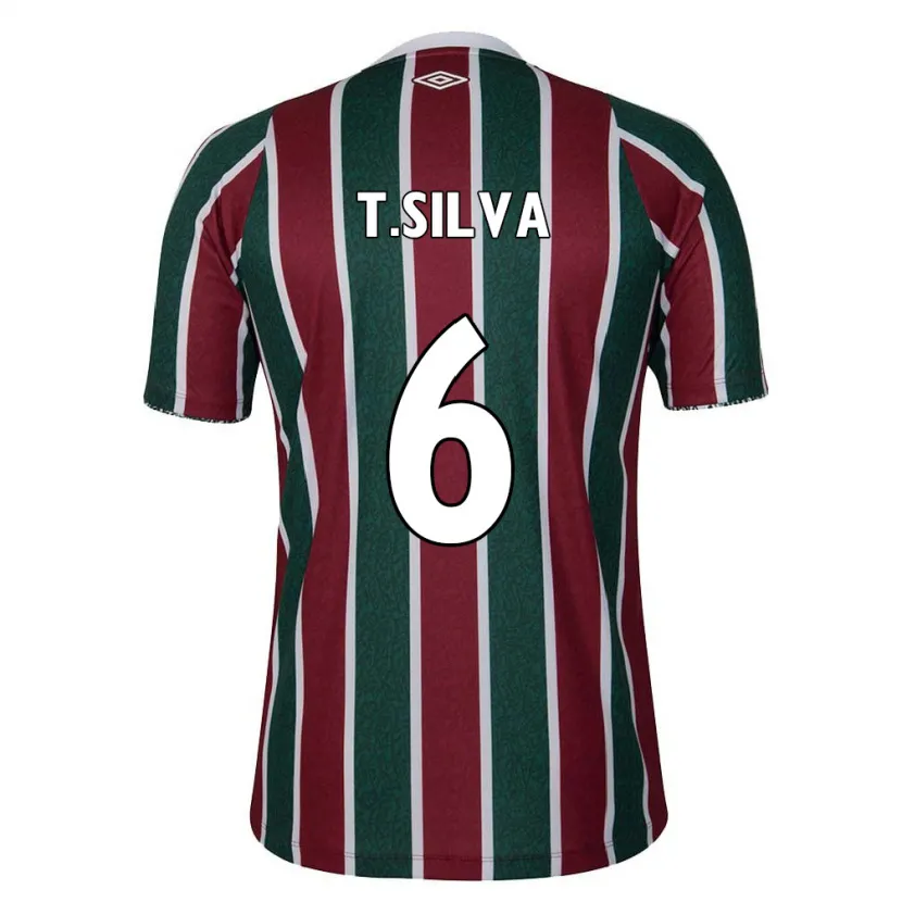 Danxen Kid Thiago Silva #6 Green Maroon White Home Jersey 2024/25 T-Shirt