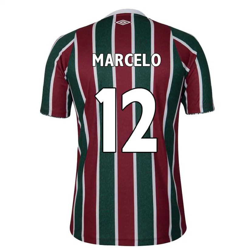 Danxen Kid Marcelo #12 Green Maroon White Home Jersey 2024/25 T-Shirt