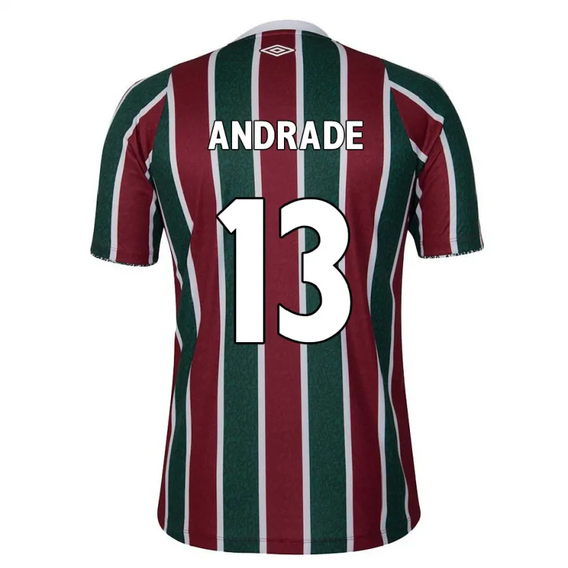 Danxen Kid Felipe Andrade #13 Green Maroon White Home Jersey 2024/25 T-Shirt