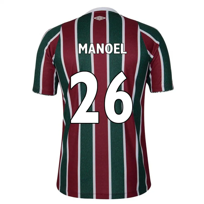 Danxen Kid Manoel #26 Green Maroon White Home Jersey 2024/25 T-Shirt