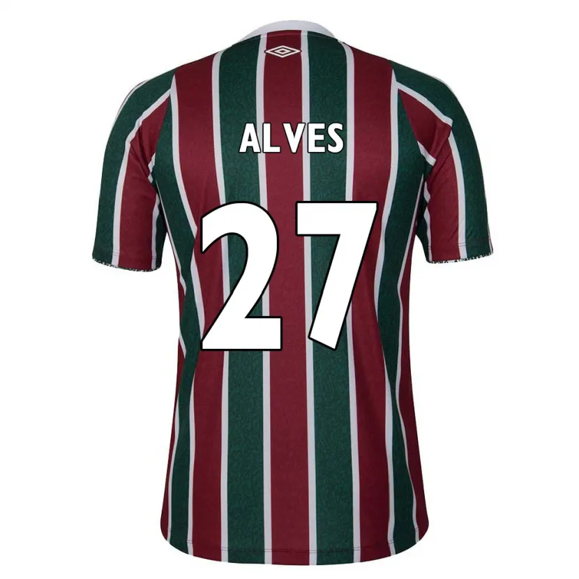 Danxen Kid Felipe Alves #27 Green Maroon White Home Jersey 2024/25 T-Shirt