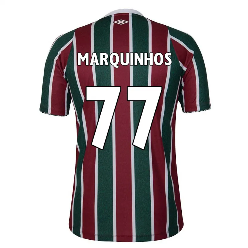 Danxen Kid Marquinhos #77 Green Maroon White Home Jersey 2024/25 T-Shirt