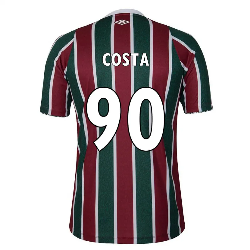 Danxen Kid Douglas Costa #90 Green Maroon White Home Jersey 2024/25 T-Shirt