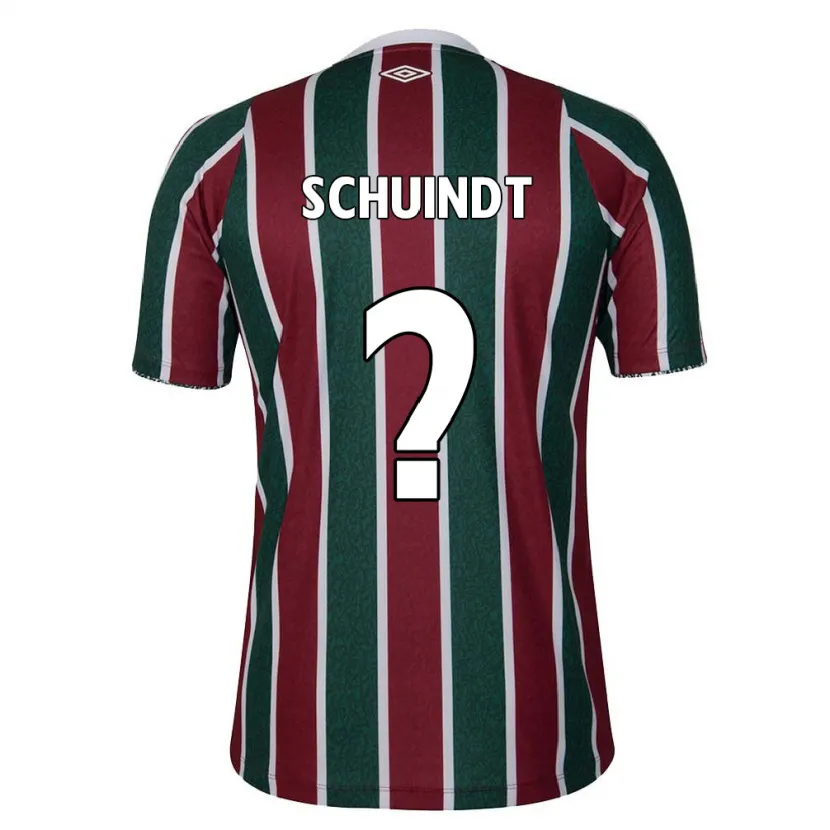 Danxen Kid Davi Schuindt #0 Green Maroon White Home Jersey 2024/25 T-Shirt