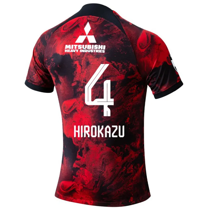 Danxen Kid Hirokazu Ishihara #4 Red Black Home Jersey 2024/25 T-Shirt