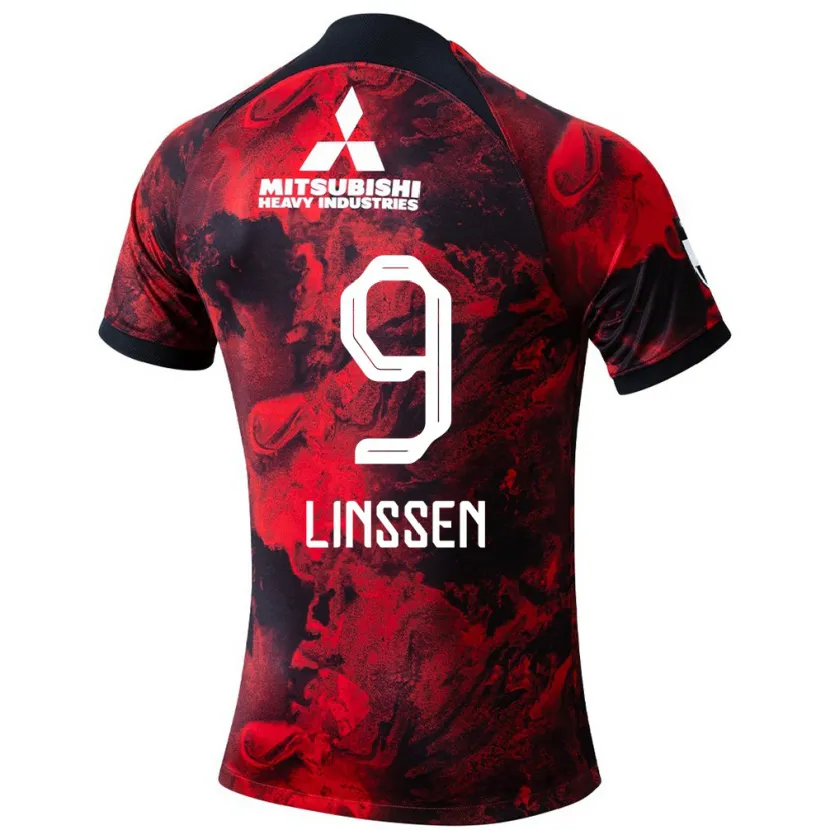 Danxen Kid Bryan Linssen #9 Red Black Home Jersey 2024/25 T-Shirt