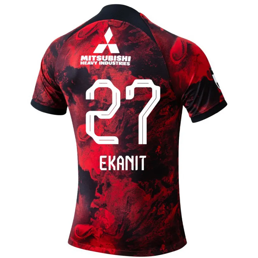 Danxen Kid Ekanit Panya #27 Red Black Home Jersey 2024/25 T-Shirt