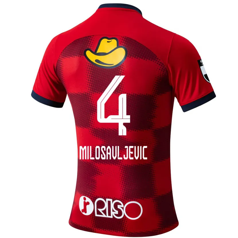 Danxen Kid Radomir Milosavljevic #4 Red Blue White Home Jersey 2024/25 T-Shirt