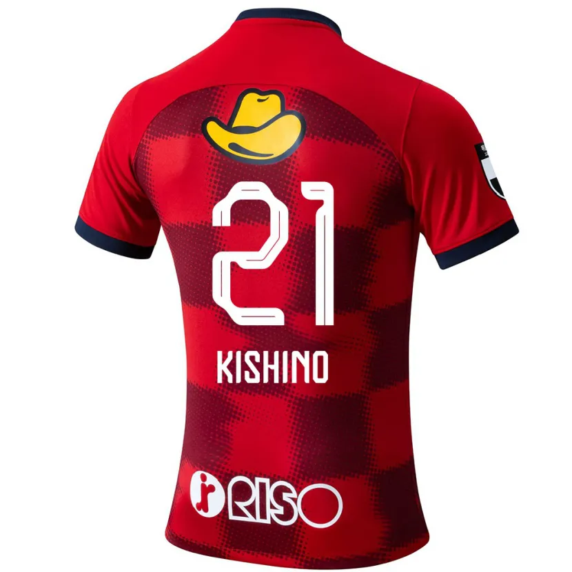 Danxen Kid Eita Kishino #21 Red Blue White Home Jersey 2024/25 T-Shirt