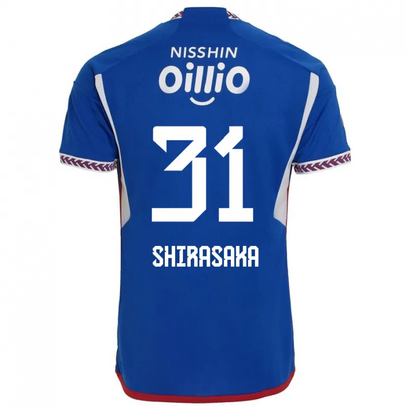 Danxen Kid Fuma Shirasaka #31 Blue White Red Home Jersey 2024/25 T-Shirt