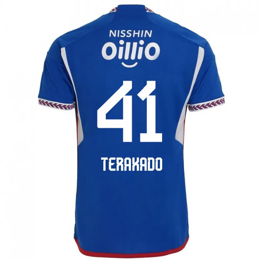 Danxen Kid Riku Terakado #41 Blue White Red Home Jersey 2024/25 T-Shirt