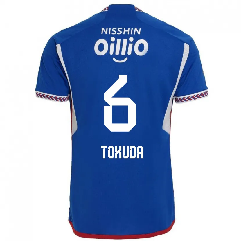 Danxen Kid Yuma Tokuda #6 Blue White Red Home Jersey 2024/25 T-Shirt