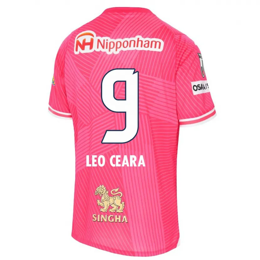 Danxen Kid Léo Ceará #9 Pink White Home Jersey 2024/25 T-Shirt