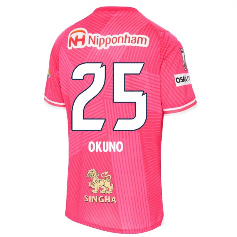 Danxen Kid Hiroaki Okuno #25 Pink White Home Jersey 2024/25 T-Shirt