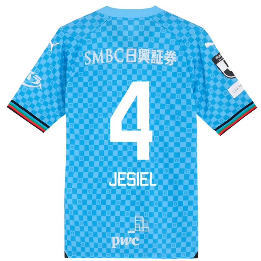 Danxen Kid Jesiel #4 Azure Blue Home Jersey 2024/25 T-Shirt