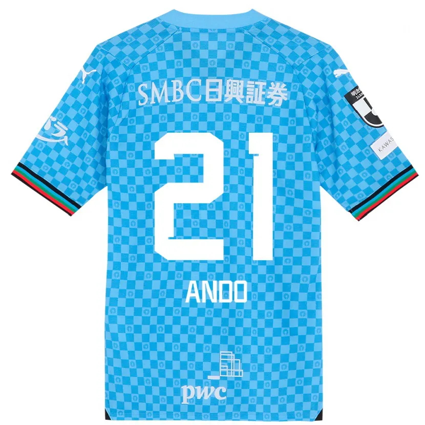 Danxen Kid Shunsuke Ando #21 Azure Blue Home Jersey 2024/25 T-Shirt