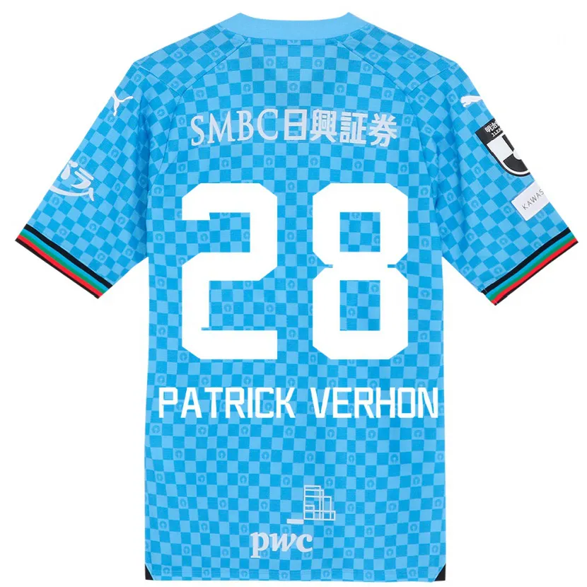 Danxen Kid Patrick Verhon #28 Azure Blue Home Jersey 2024/25 T-Shirt