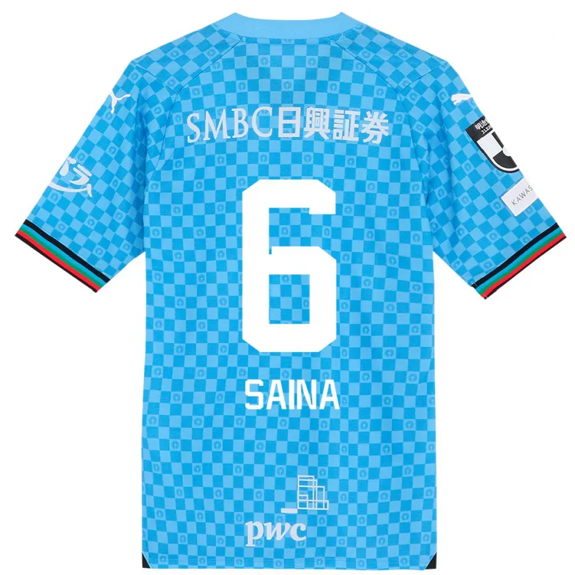 Danxen Kid Yuta Saina #6 Azure Blue Home Jersey 2024/25 T-Shirt