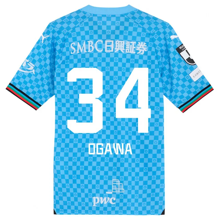 Danxen Kid Hiroto Ogawa #34 Azure Blue Home Jersey 2024/25 T-Shirt