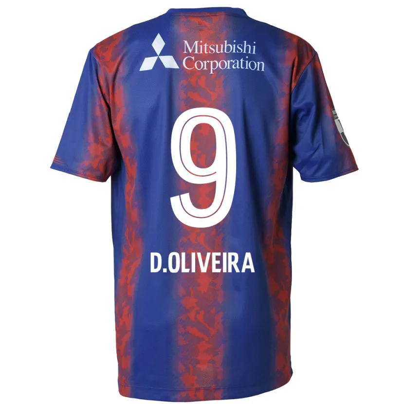 Danxen Kid Diego Oliveira #9 Blue Red Home Jersey 2024/25 T-Shirt