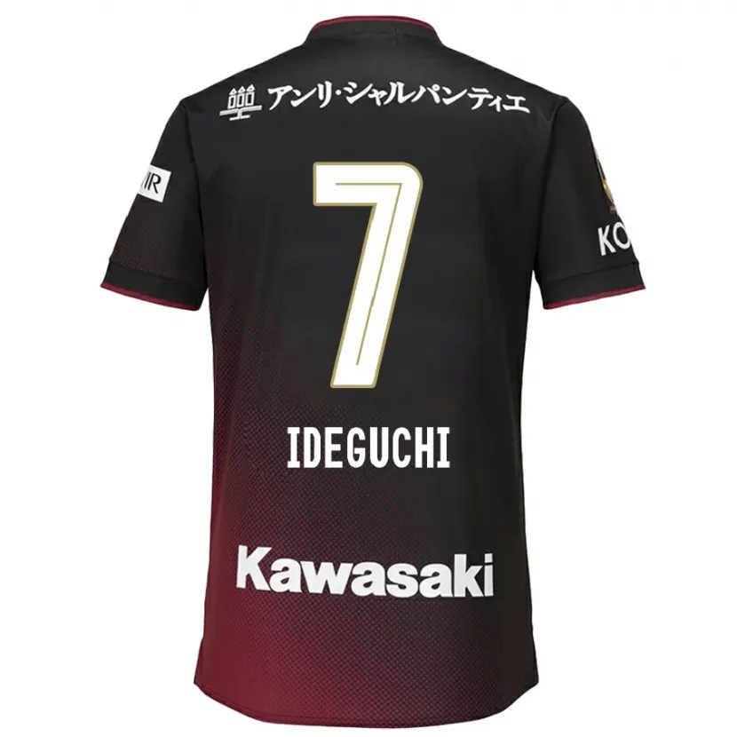 Danxen Kid Yosuke Ideguchi #7 Black Red Home Jersey 2024/25 T-Shirt