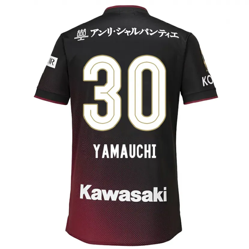 Danxen Kid Kakeru Yamauchi #30 Black Red Home Jersey 2024/25 T-Shirt