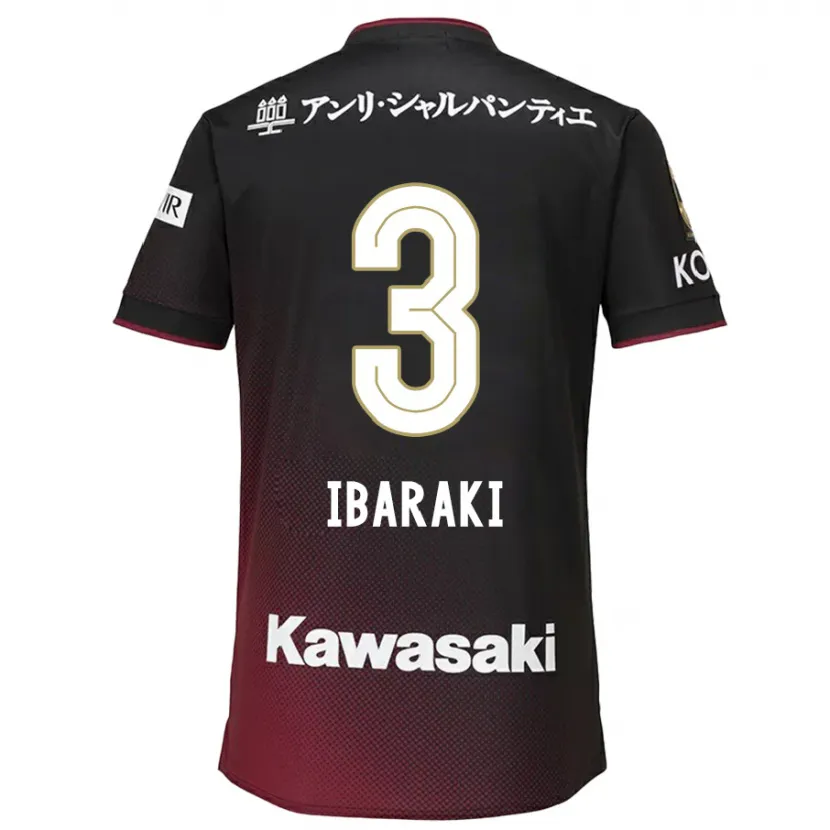 Danxen Kid Riku Ibaraki #3 Black Red Home Jersey 2024/25 T-Shirt