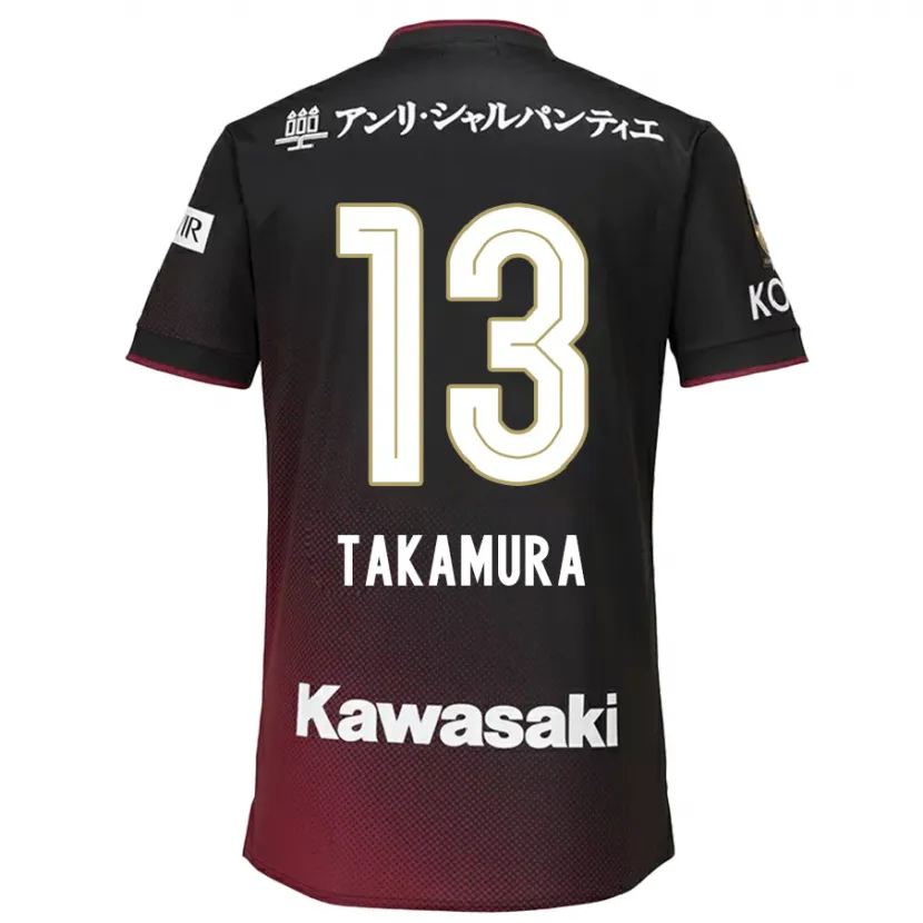 Danxen Kid Tokiya Takamura #13 Black Red Home Jersey 2024/25 T-Shirt