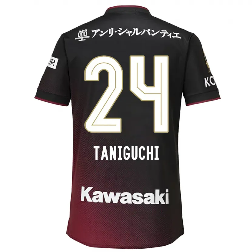 Danxen Kid Hiroto Taniguchi #24 Black Red Home Jersey 2024/25 T-Shirt