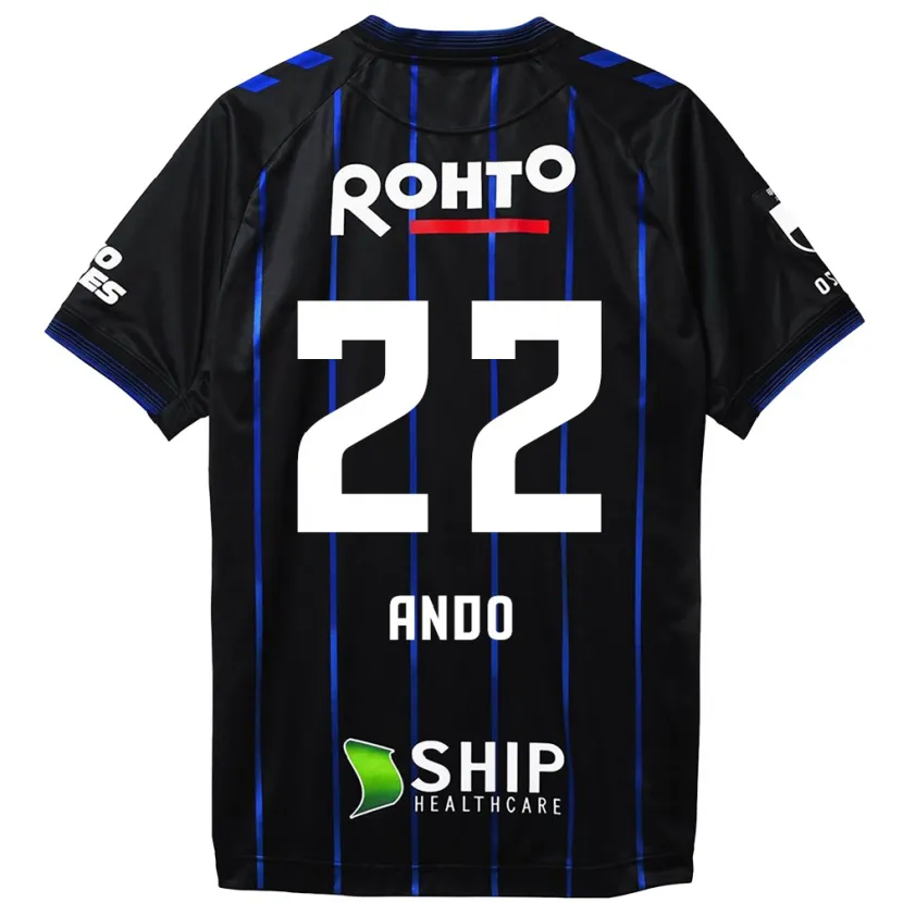 Danxen Kid Rikuto Ando #22 Black Blue Home Jersey 2024/25 T-Shirt