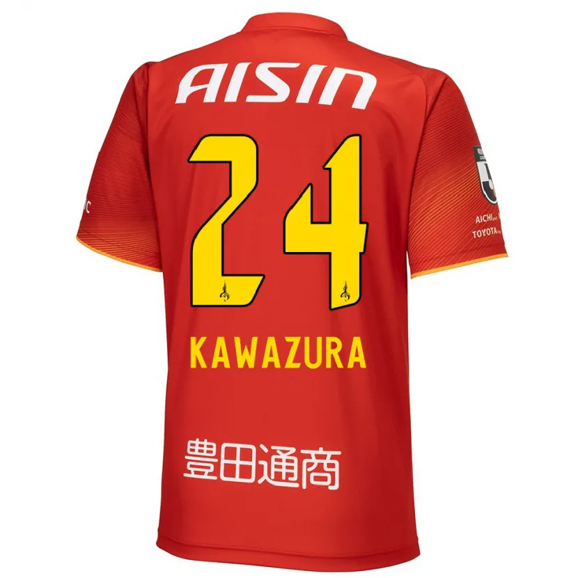 Danxen Kid Akinari Kawazura #24 Red White Yellow Home Jersey 2024/25 T-Shirt