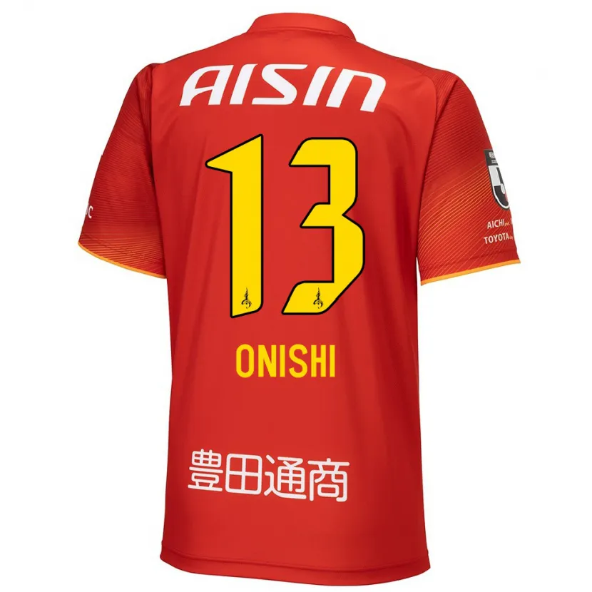 Danxen Kid Ritsu Onishi #13 Red White Yellow Home Jersey 2024/25 T-Shirt