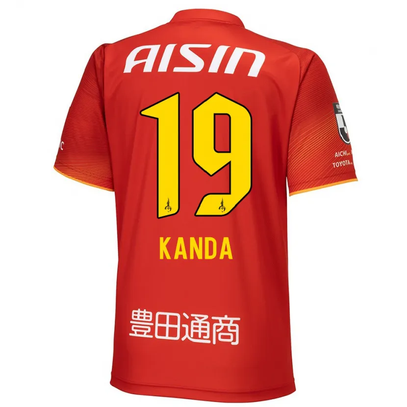 Danxen Kid Ryu Kanda #19 Red White Yellow Home Jersey 2024/25 T-Shirt