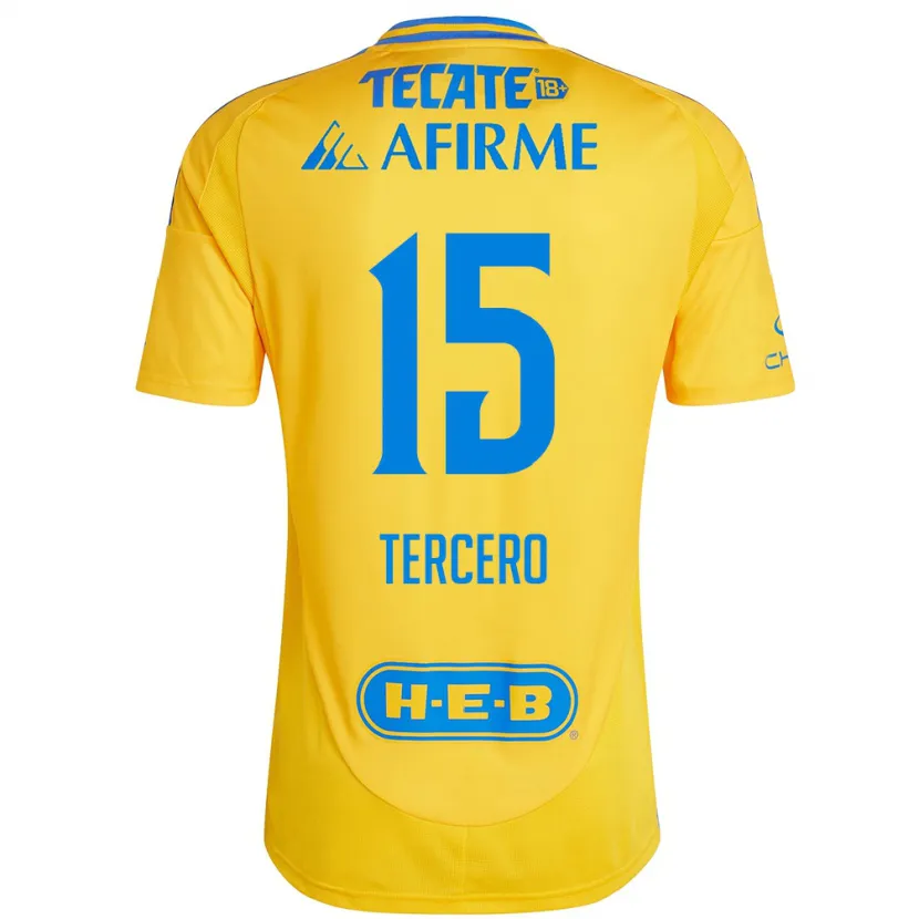 Danxen Kid Eduardo Tercero #15 Gold Yellow Home Jersey 2024/25 T-Shirt