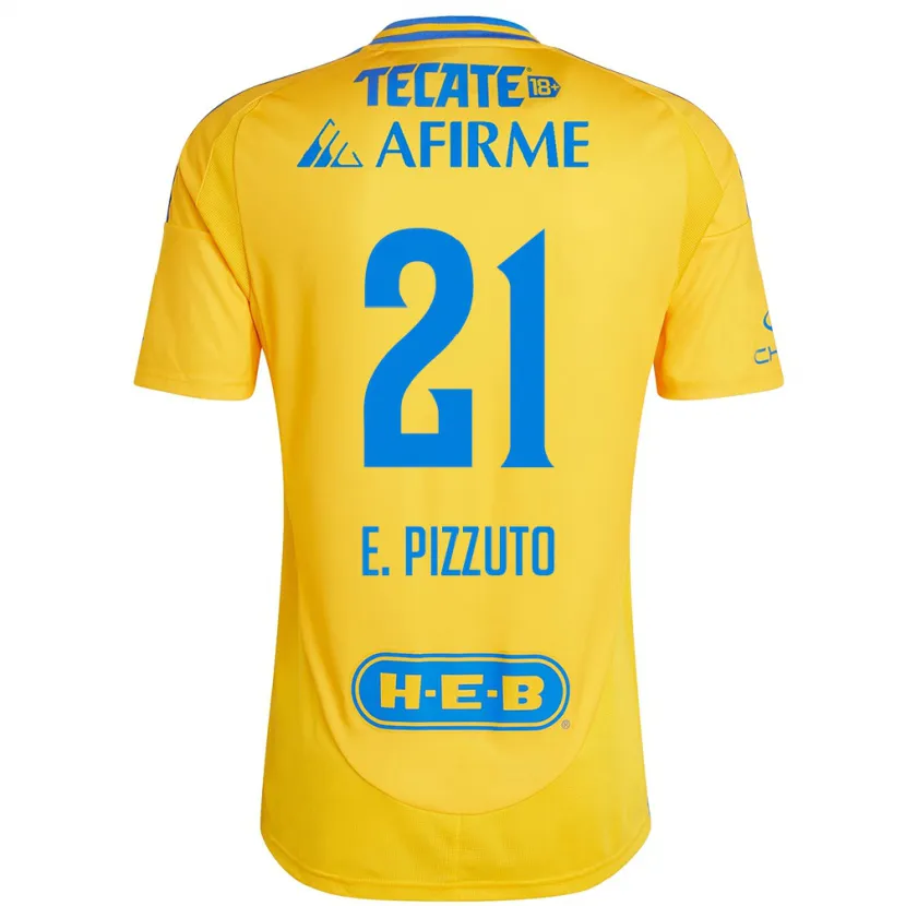 Danxen Kid Eugenio Pizzuto #21 Gold Yellow Home Jersey 2024/25 T-Shirt