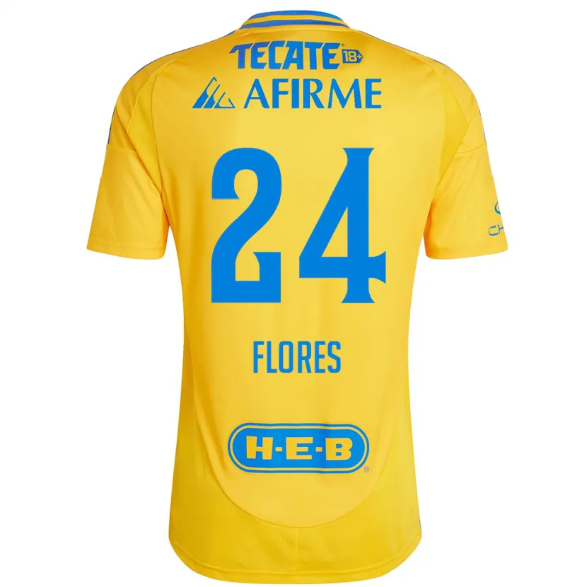 Danxen Kid Marcelo Flores #24 Gold Yellow Home Jersey 2024/25 T-Shirt