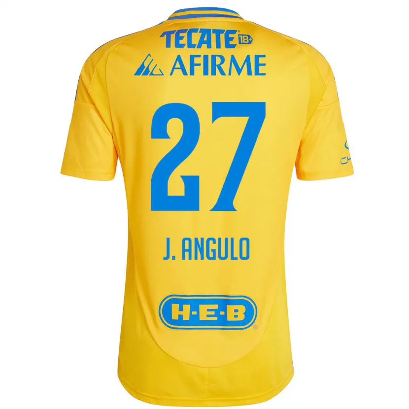 Danxen Kid Jesús Angulo #27 Gold Yellow Home Jersey 2024/25 T-Shirt